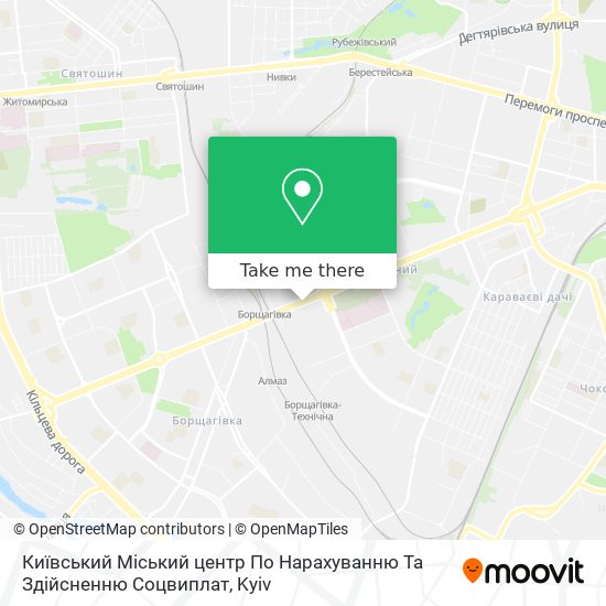 Київський Міський центр По Нарахуванню Та Здійсненню Соцвиплат map