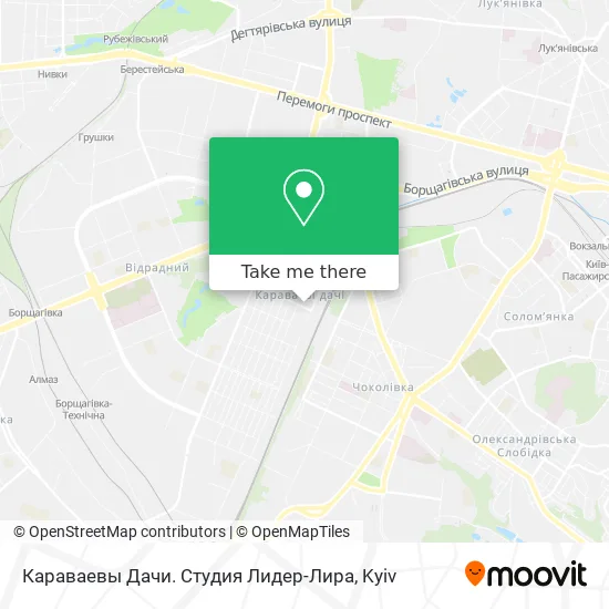 Карта Караваевы Дачи. Студия Лидер-Лира