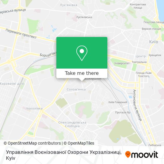 Управління Воєнізованої Охорони Укрзалізниці map