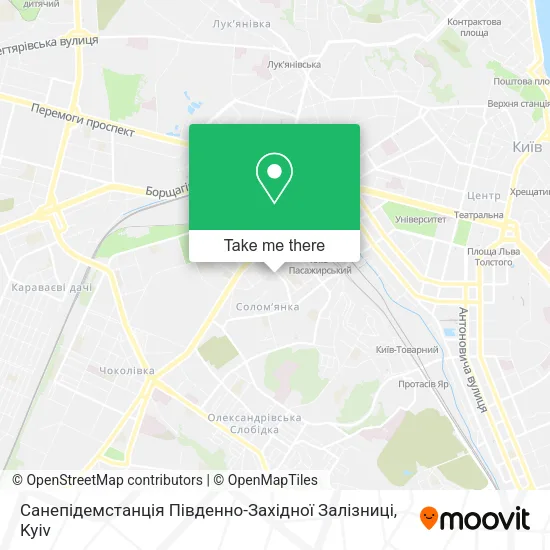 Карта Санепідемстанція Південно-Західної Залізниці