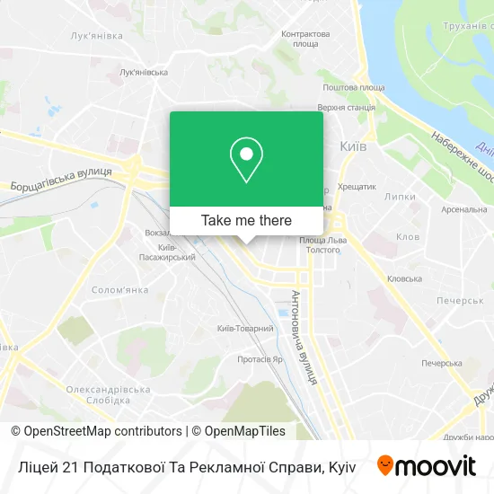 Карта Ліцей 21 Податкової Та Рекламної Справи