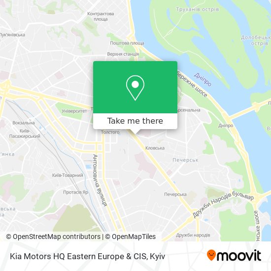 Карта Kia Motors HQ Eastern Europe & CIS
