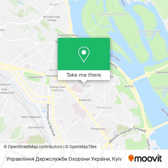 Управління Держслужби Охорони України map