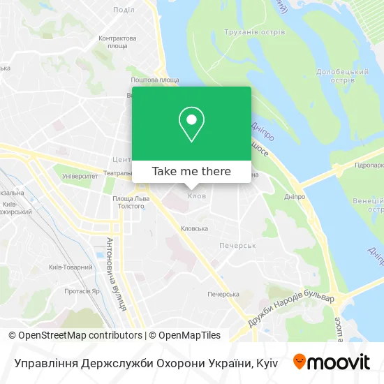 Карта Управління Держслужби Охорони України
