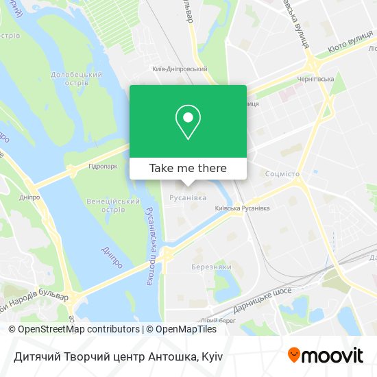 Дитячий Творчий центр Антошка map