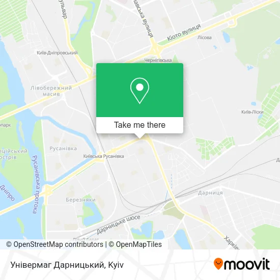 Карта Універмаг Дарницький