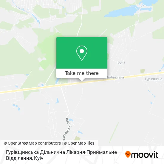 Гурівщинська Дільнична Лікарня-Приймальне Відділення map