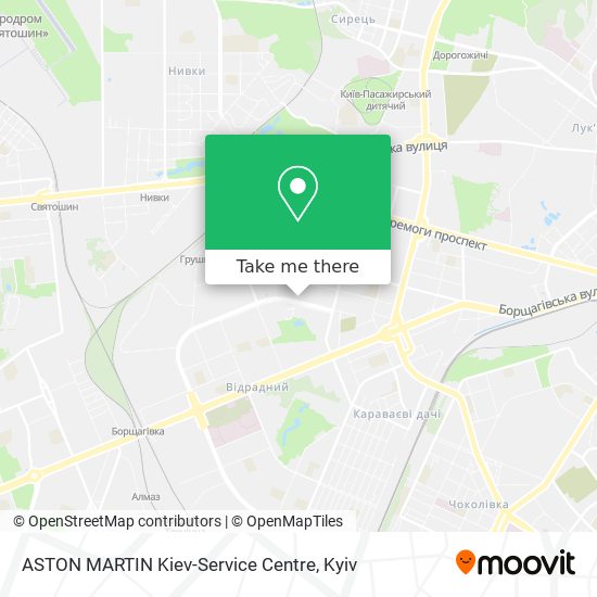 ASTON MARTIN Kiev-Service Centre map