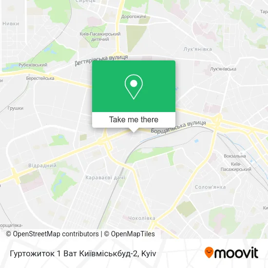 Карта Гуртожиток 1 Ват Київміськбуд-2