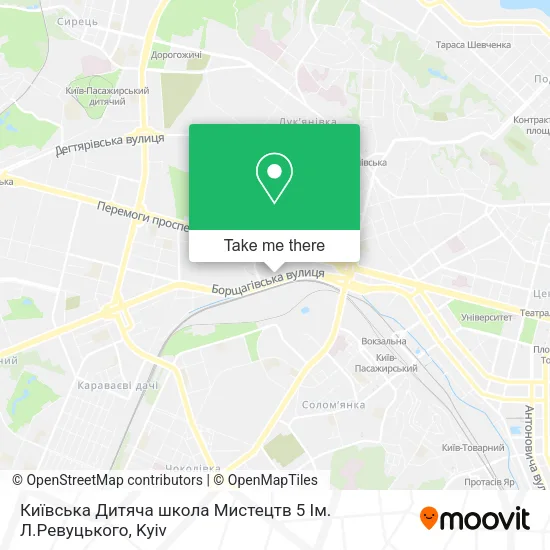 Карта Київська Дитяча школа Мистецтв 5 Ім. Л.Ревуцького