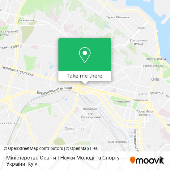 Карта Міністерство Освіти І Науки Молоді Та Спорту України