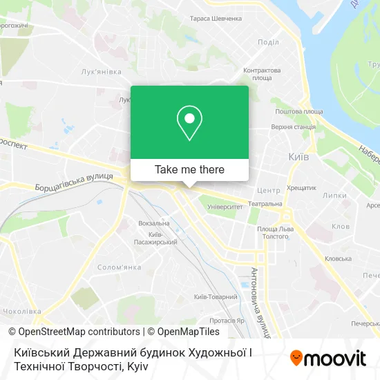 Карта Київський Державний будинок Художньої І Технічної Творчості