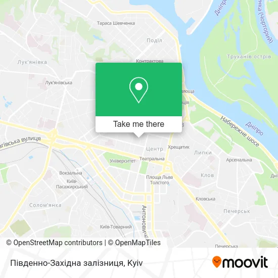 Карта Південно-Західна залізниця