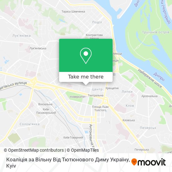 Коаліція за Вільну Від Тютюнового Диму Україну map