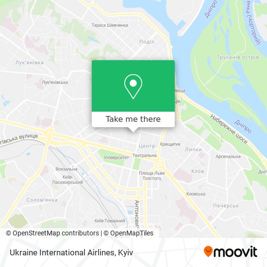 Ukraine International Airlines map