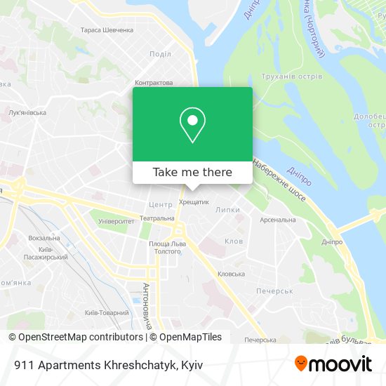 911 Apartments Khreshchatyk map