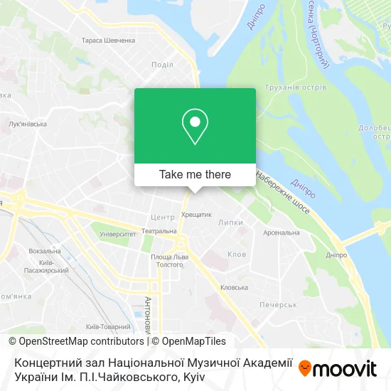 Карта Концертний зал Національної Музичної Академії України Ім. П.І.Чайковського