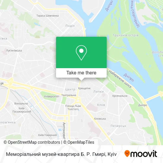 Карта Меморіальний музей-квартира Б. Р. Гмирі