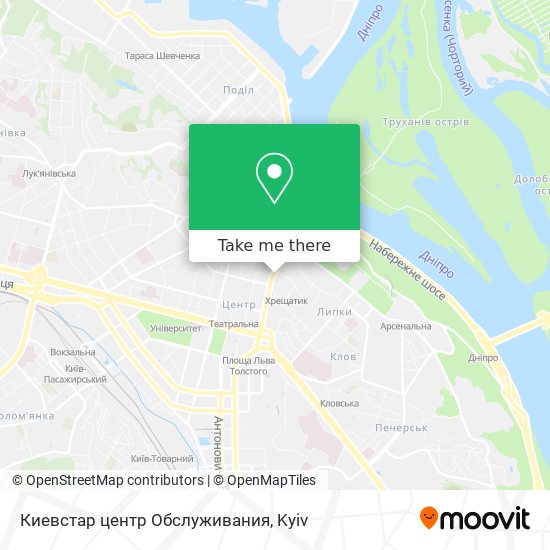 Киевстар центр Обслуживания map