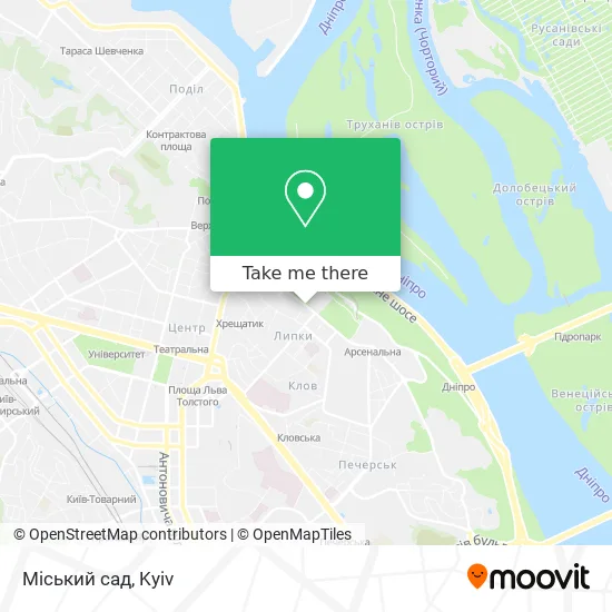 Карта Міський сад