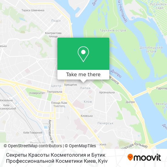 Секреты Красоты Косметология и Бутик Профессиональной Косметики Киев map