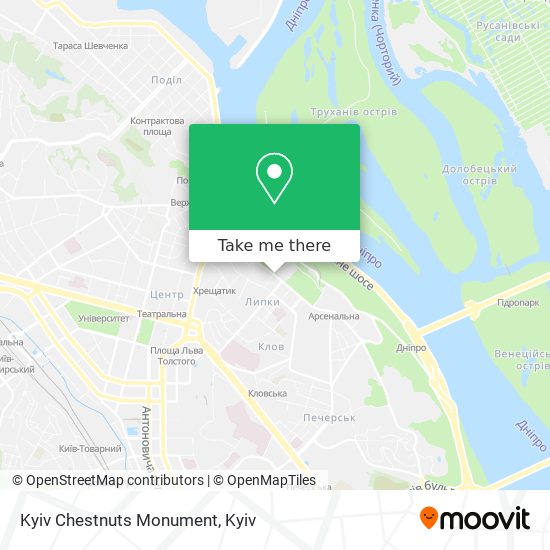 Kyiv Chestnuts Monument map