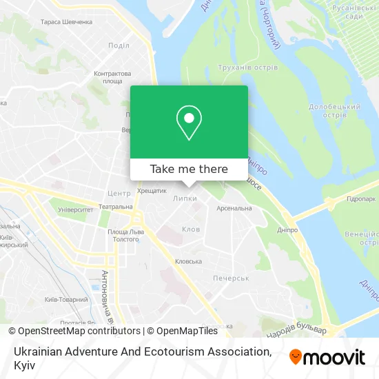 Карта Ukrainian Adventure And Ecotourism Association