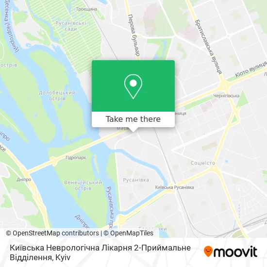 Київська Неврологічна Лікарня 2-Приймальне Відділення map