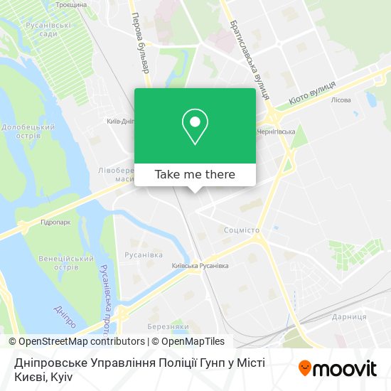 Дніпровське Управління Поліції Гунп у Місті Києві map