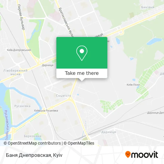 Карта Баня Днепровская