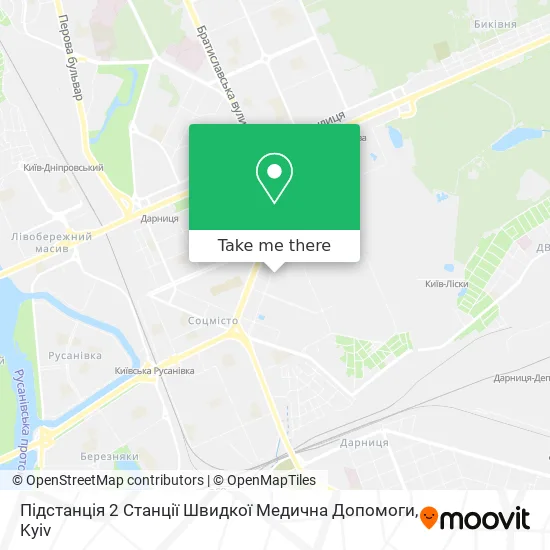 Карта Підстанція 2 Станції Швидкої Медична Допомоги