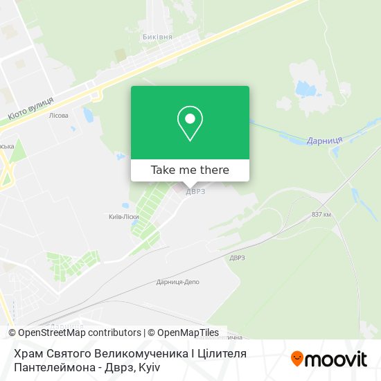 Храм Святого Великомученика І Цілителя Пантелеймона - Дврз map