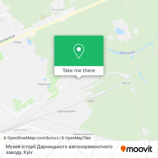 Музей історії Дарницького вагоноремонтного заводу map