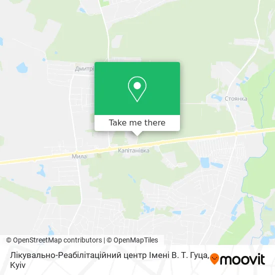 Карта Лікувально-Реабілітаційний центр Імені В. Т. Гуца