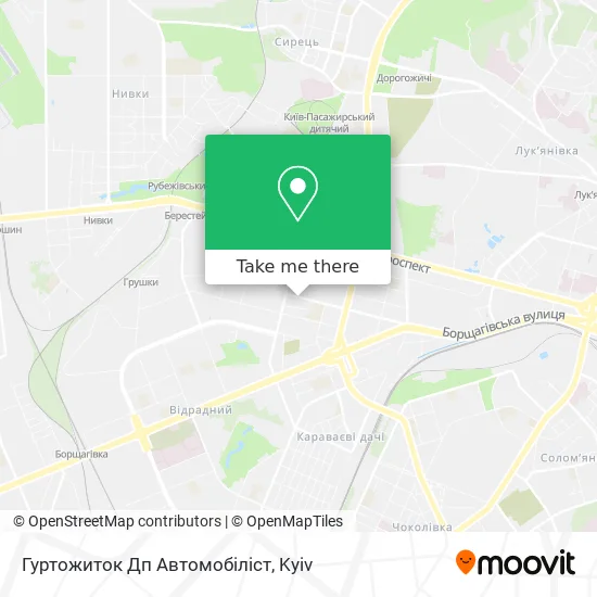 Гуртожиток Дп Автомобіліст map