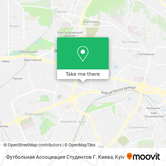 Футбольная Ассоциация Студентов Г. Киева map