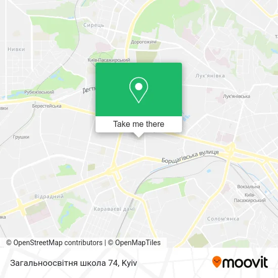 Карта Загальноосвітня школа 74