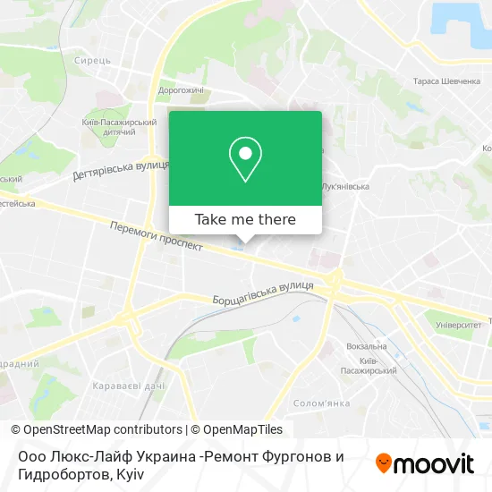 Карта Ооо Люкс-Лайф Украина -Ремонт Фургонов и Гидробортов