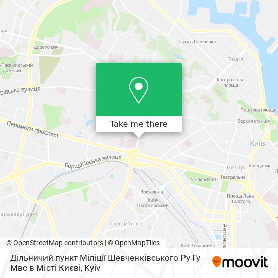 Дільничий пункт Міліції Шевченківського Ру Гу Мвс в Місті Києві map