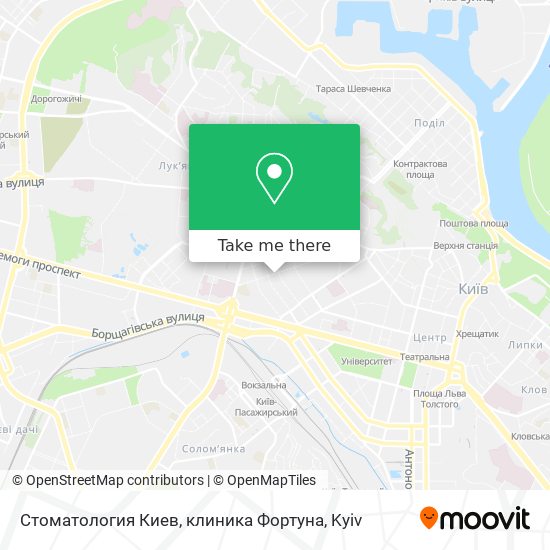 Стоматология Киев, клиника Фортуна map