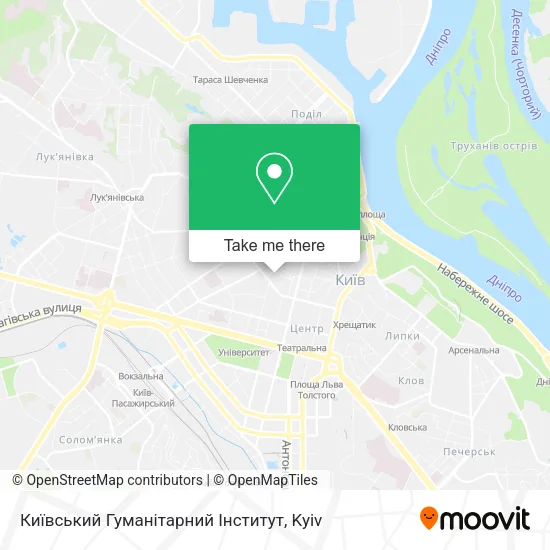 Карта Київський Гуманітарний Інститут