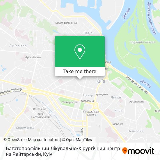 Багатопрофільний Лікувально-Хірургічний центр на Рейтарській map