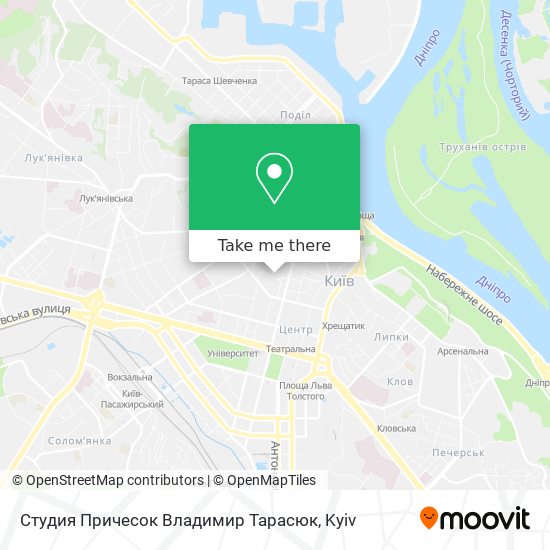 Карта Студия Причесок Владимир Тарасюк