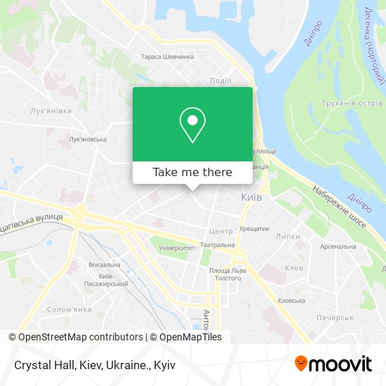 Crystal Hall, Kiev, Ukraine. map