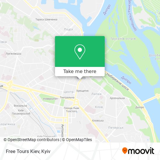 Free Tours Kiev map