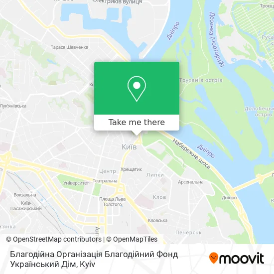 Карта Благодійна Організація Благодійний Фонд Український Дім