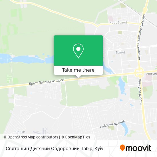 Святошин Дитячий Оздоровчий Табір map