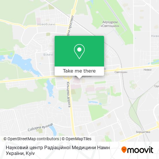 Науковий центр Радіаційної Медицини Намн України map