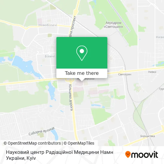 Карта Науковий центр Радіаційної Медицини Намн України