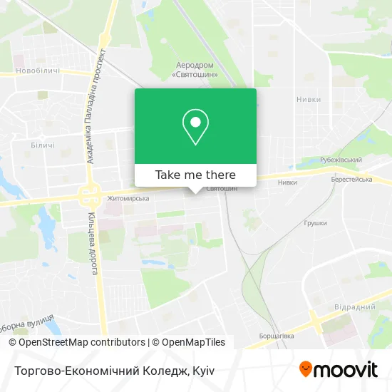 Карта Торгово-Економічний Коледж
